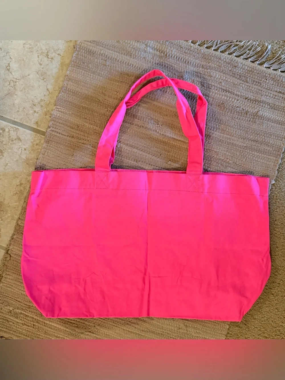PINK Victoria's Secret Neon Pink Logo Tote - NWOT